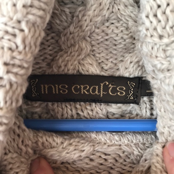 Inis Crafts cable knit cowl neck sweater - Picture 7 of 7